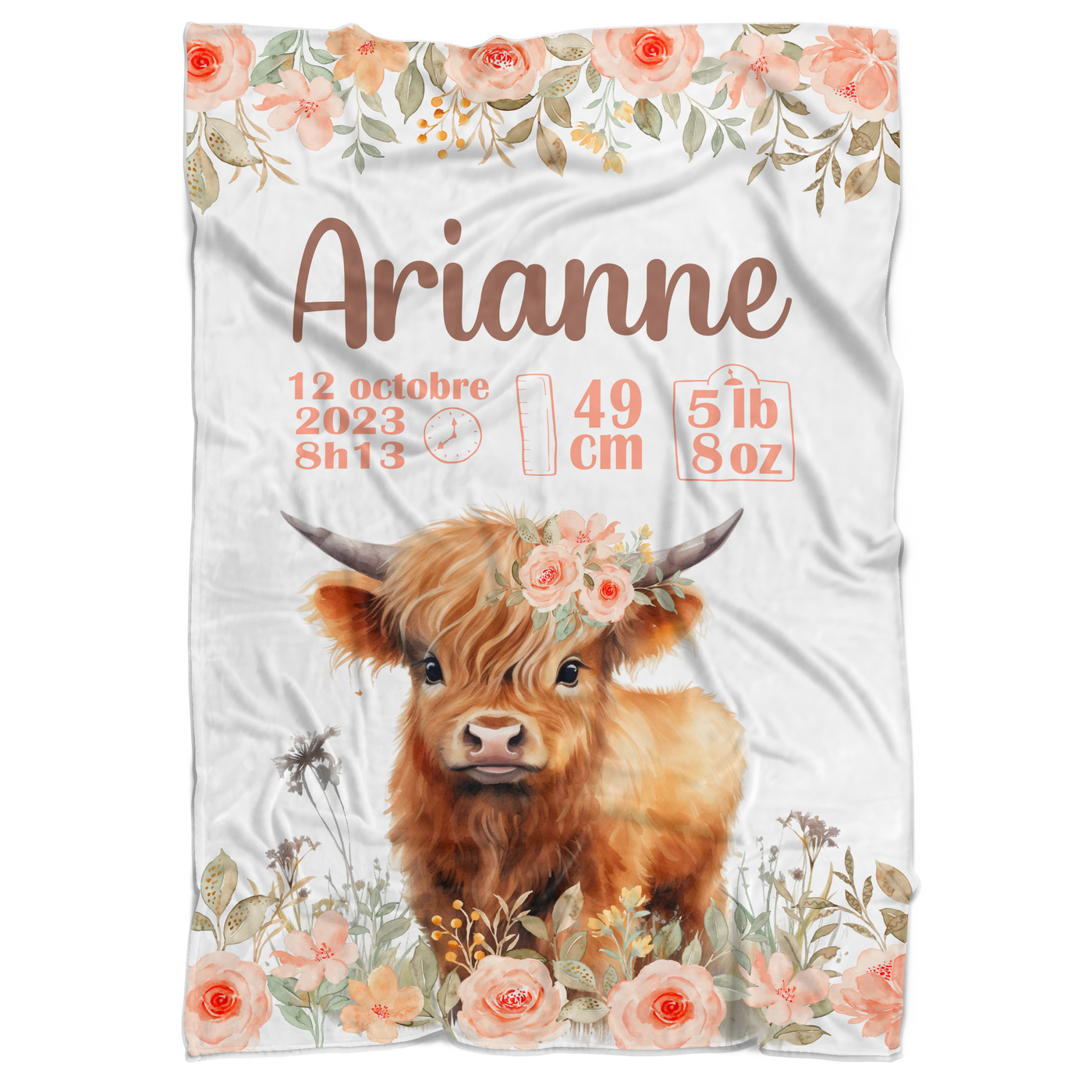 Couverture de naissance -  Vache Highland