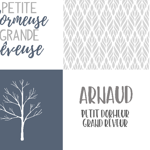Renard - bleu / gris