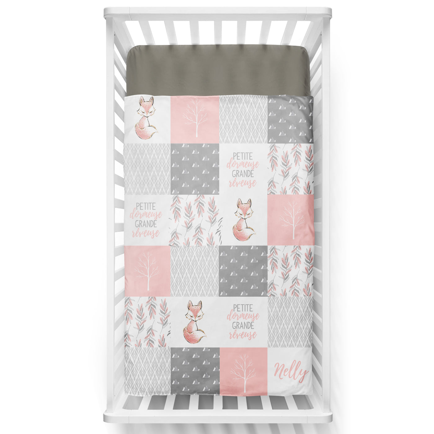 Renard rose - gris/rose