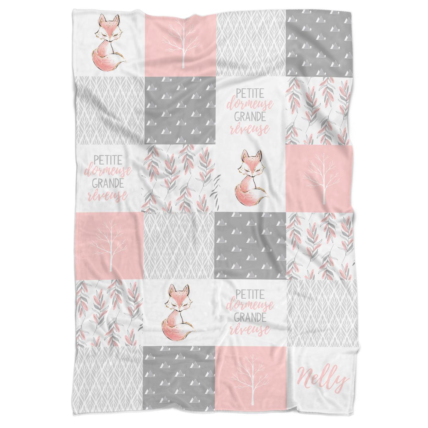 Renard rose - gris/rose