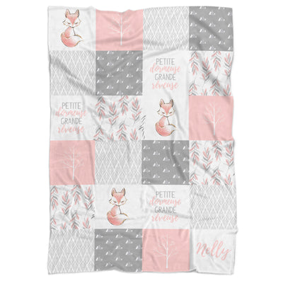 Renard rose - gris/rose