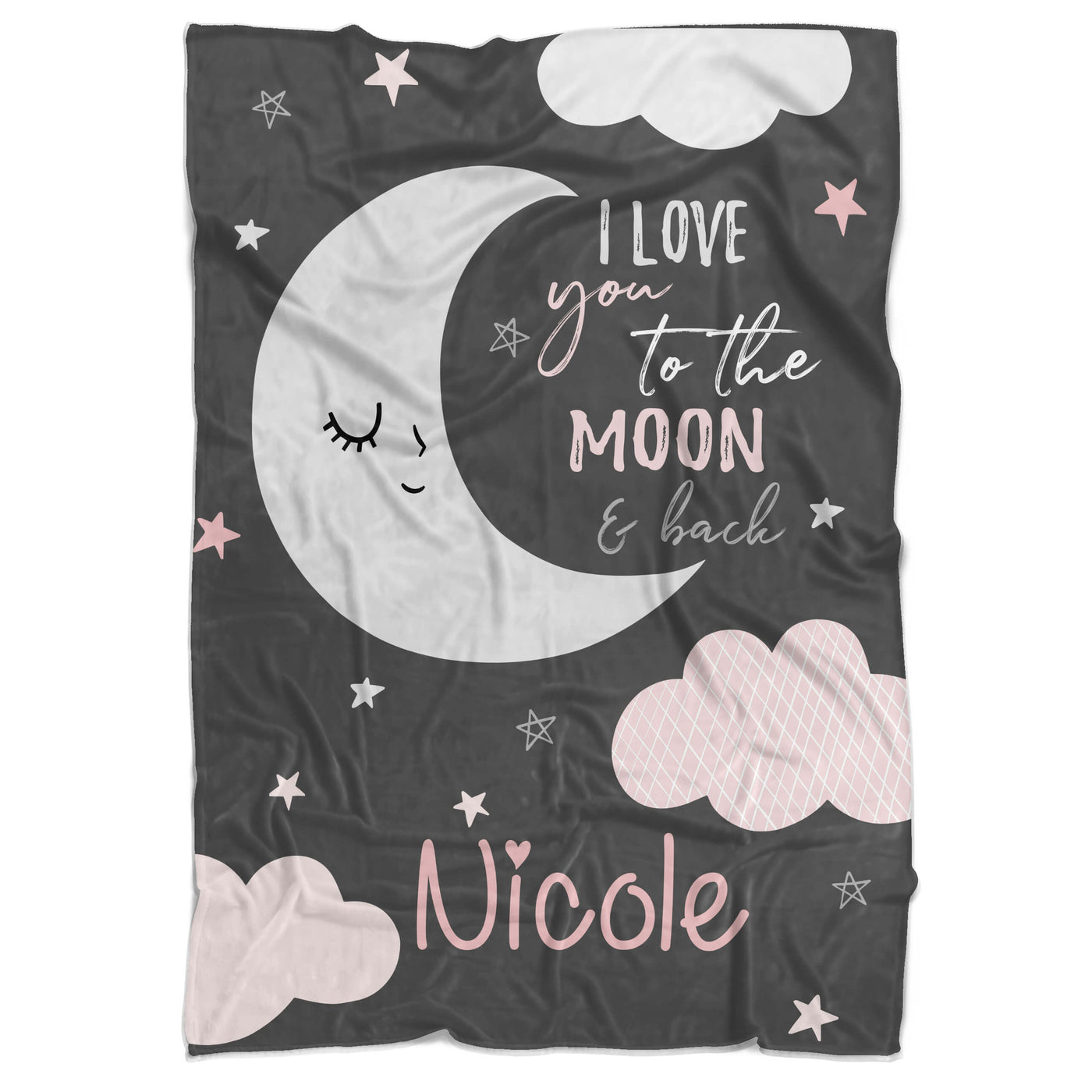I Love You to the Moon (rose) - HibouTChoux