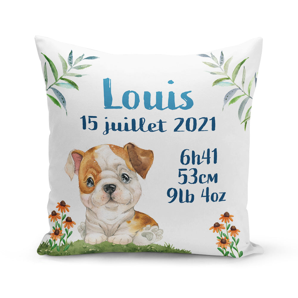 Coussin de naissance - Bouldogue