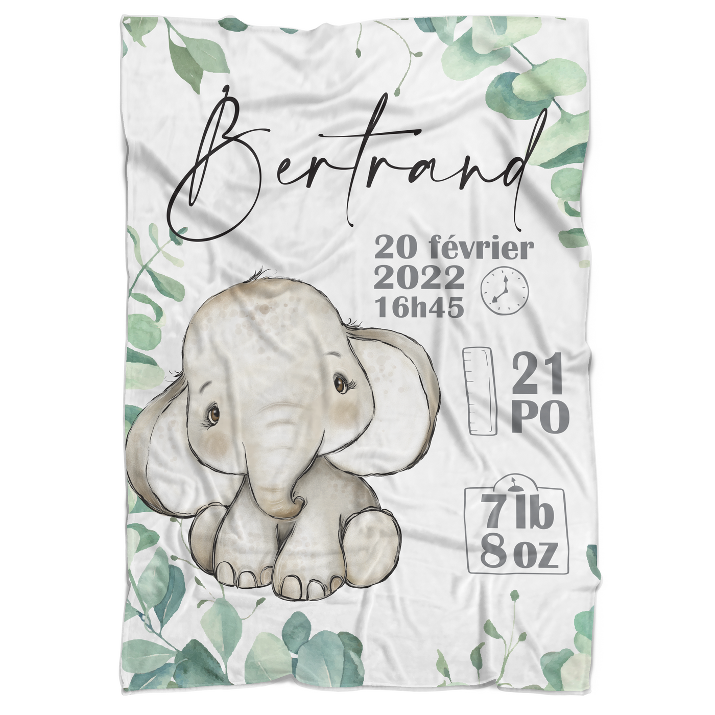 Couverture de naissance - Éléphant
