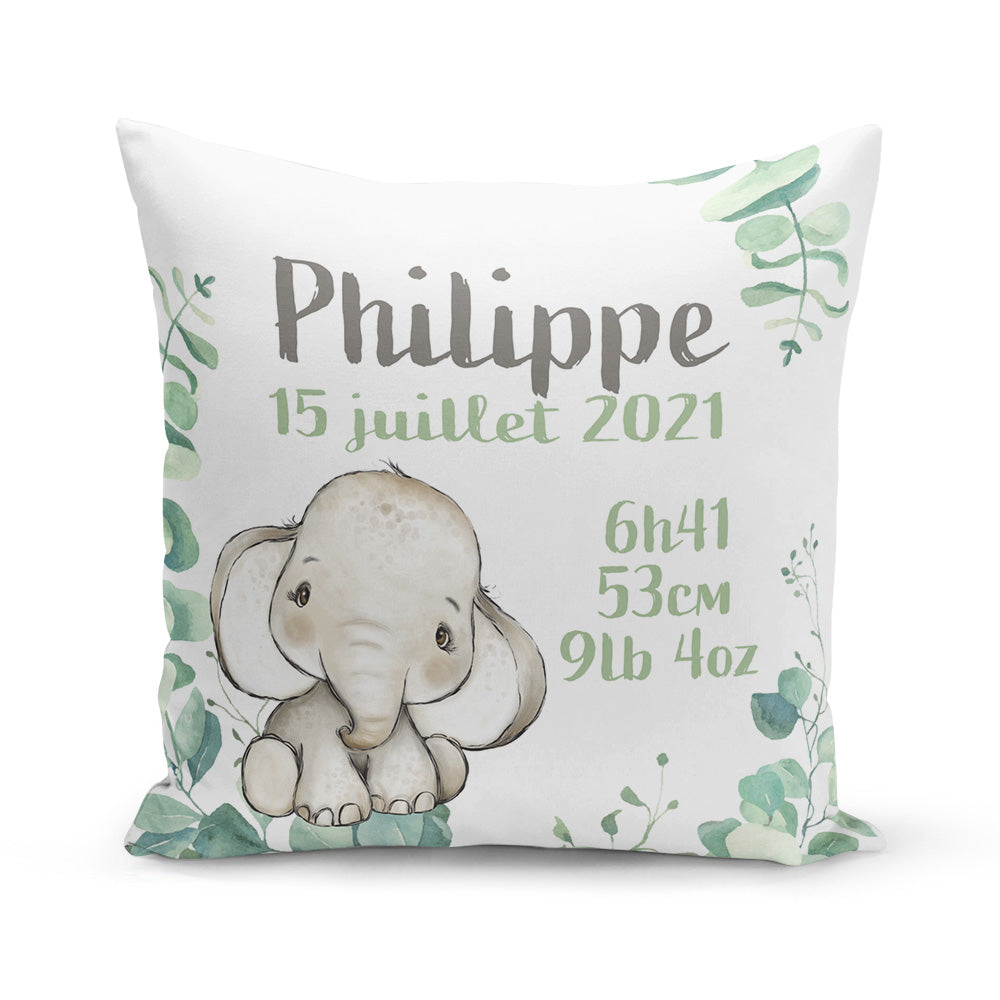 Coussin de naissance - Éléphant