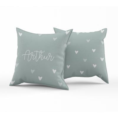 Coussin réversible - mini coeurs saltwater