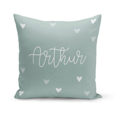 Coussin réversible - mini coeurs saltwater