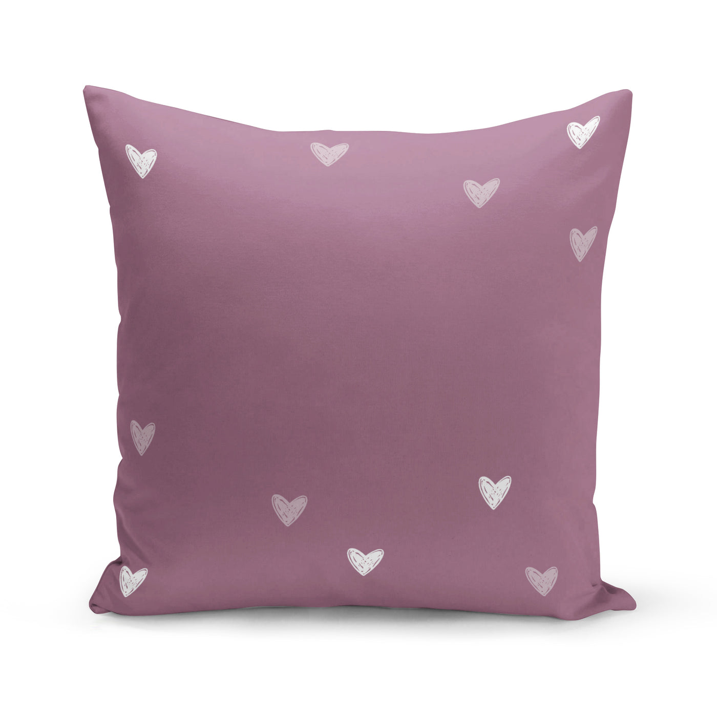 Coussin réversible - mini coeurs wineberry