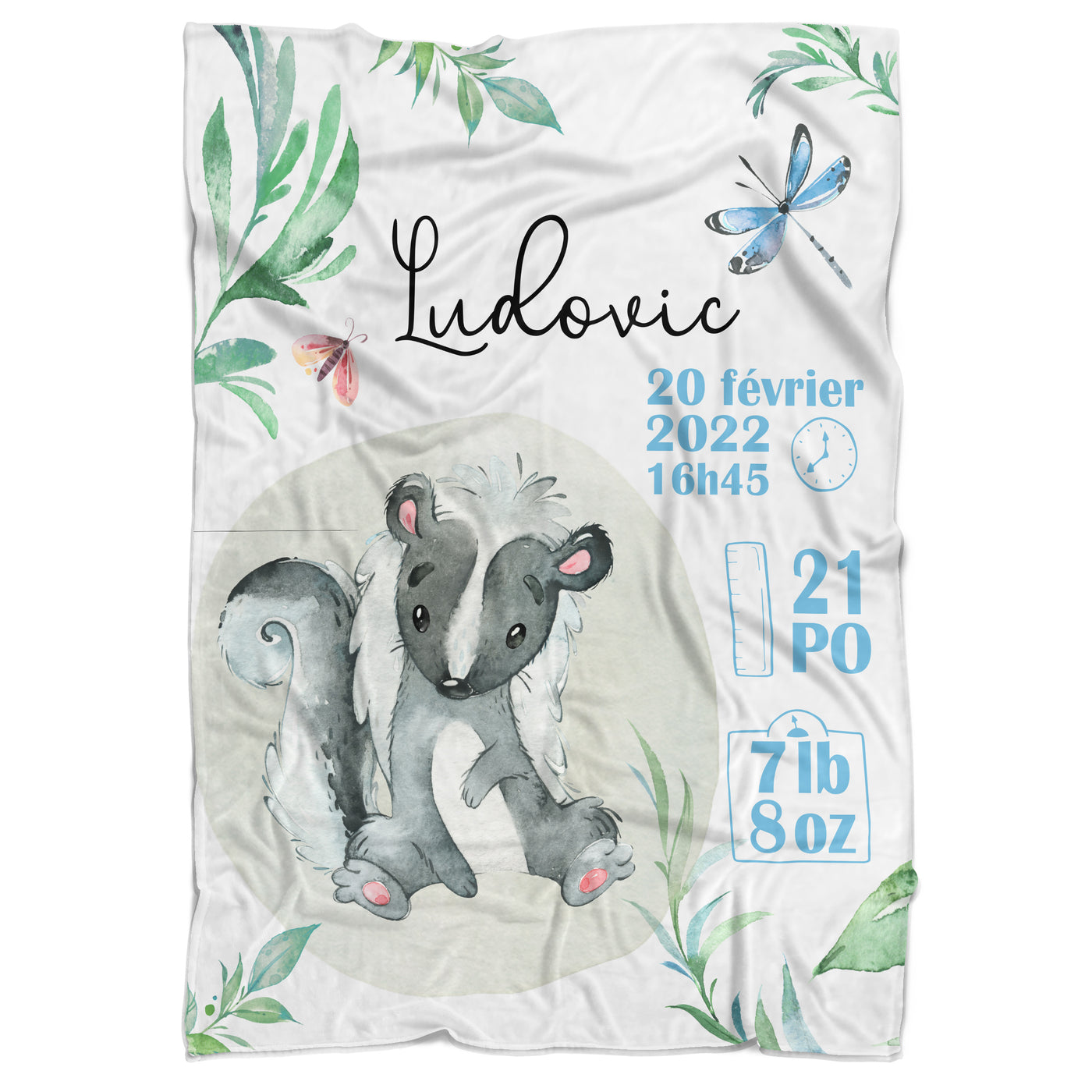 Couverture de naissance moufette