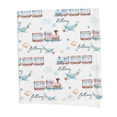 Trains et Avions - couverture emmaillotage